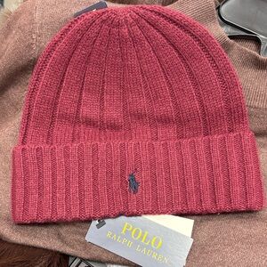 Polo Ralph Lauren Maroon Knit Beanie